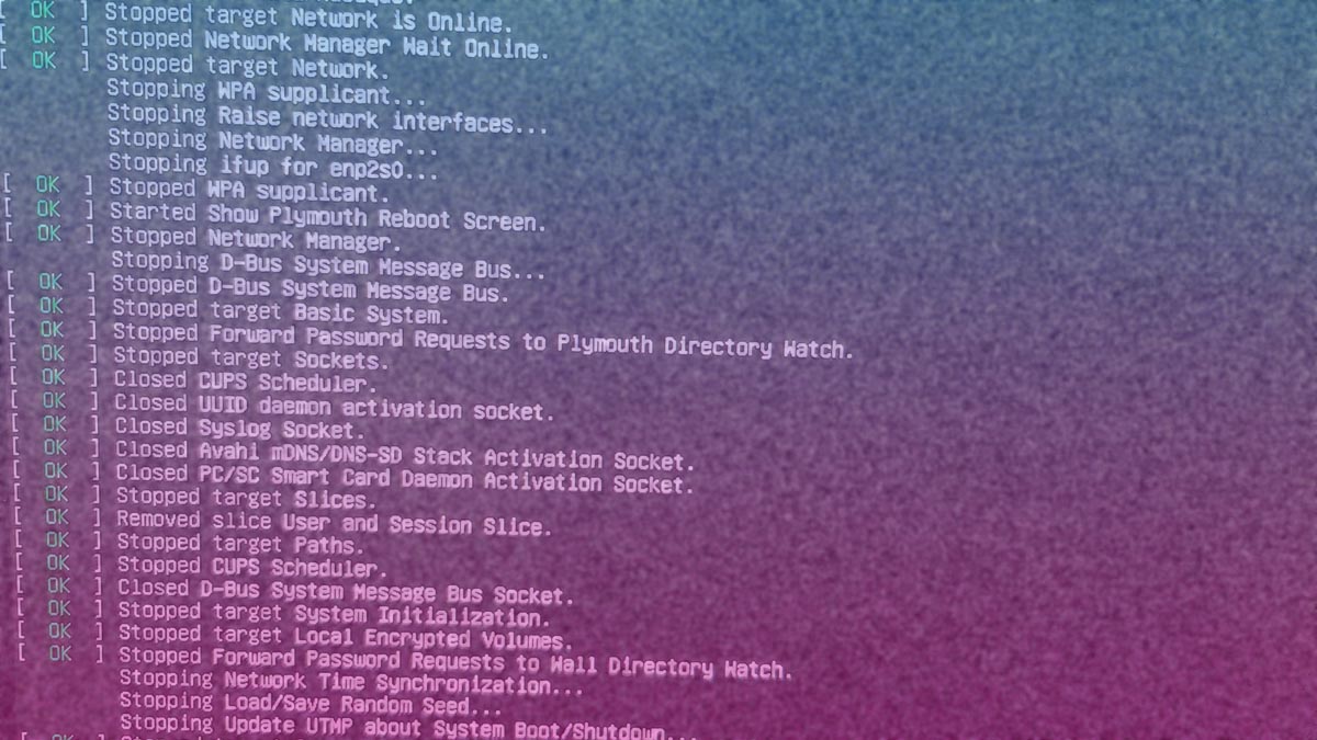 Systemd screenshot.